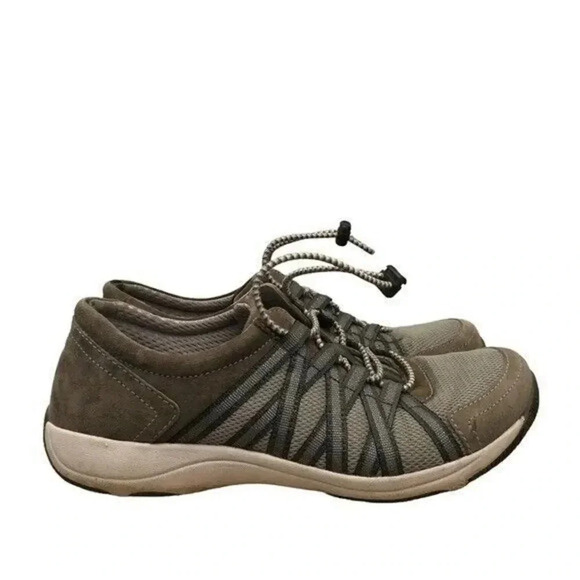 Dansko Honor Beige & Gray Leather Sneakers 38 - Picture 1 of 5